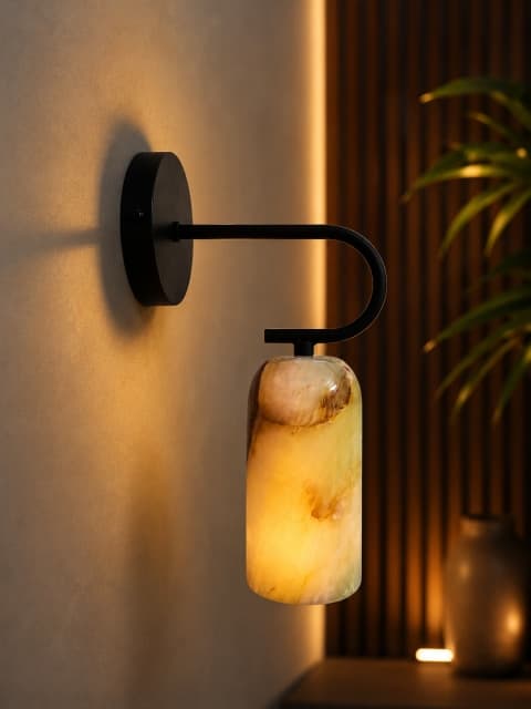 Noir Arc Onyx Wall Lamp