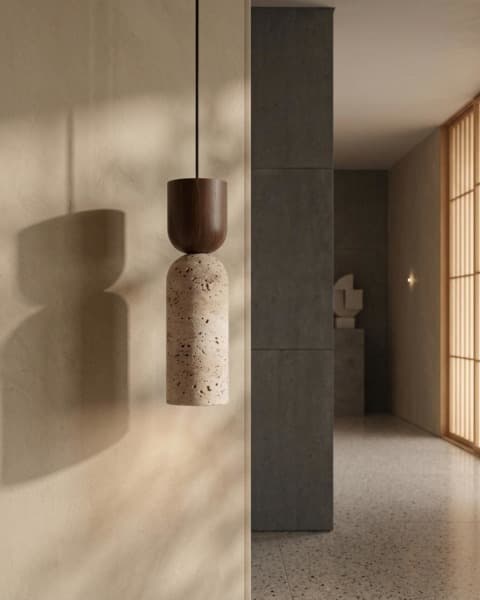 TARVERTINE CAPSULE PENDANT