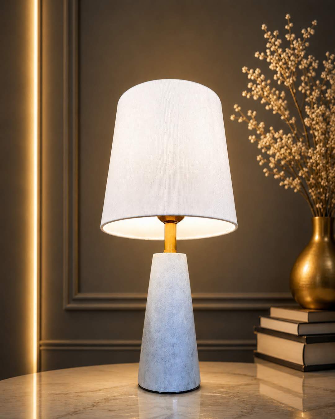 10 Ivory Aura Table Lamp - Image 1